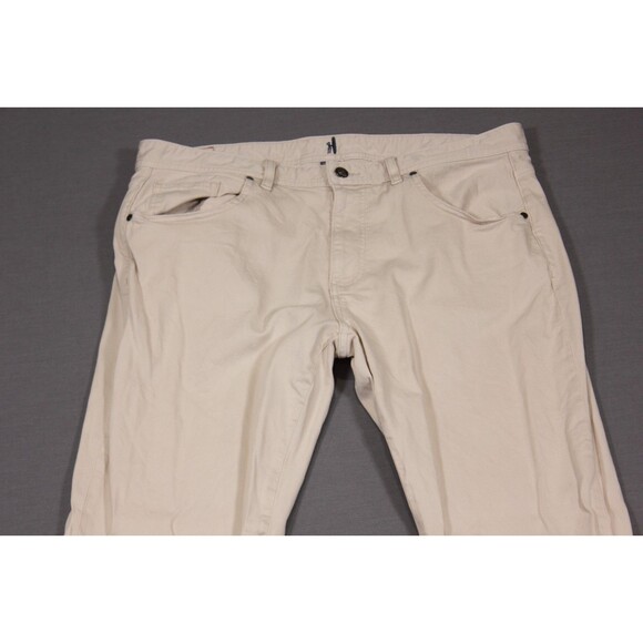 Johnnie-O Hugo Chino Mens Beige Stone Classic Khaki Pants 36" x 34" JMPA1470 - Picture 2 of 11